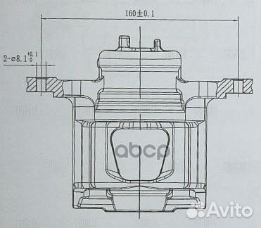 Суппорт тормозной chevrolet aveo 02- перед. CF0