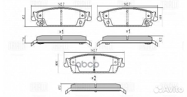 Колодки торм. для а/м Chevrolet Tahoe (07) /Cad