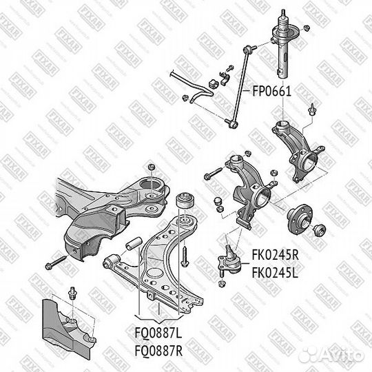 Рычаг VAG A1/rapid/polo 09- передн.нижн.лев. FQ