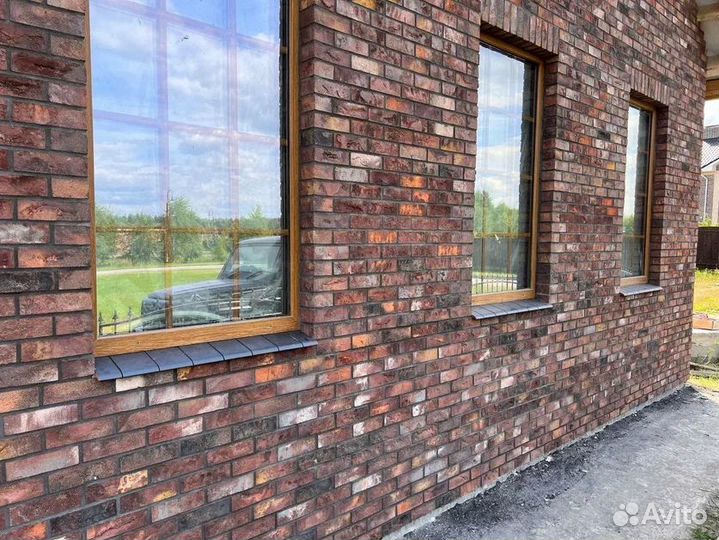 Минеральный кирпич Real Brick цвет Бордовый