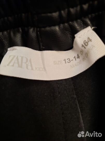 Кожаные брюки zara