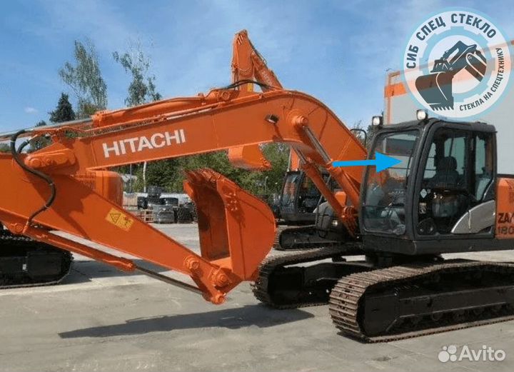 Стекло дверное левое нижнее Hitachi Zaxis 3G-5G