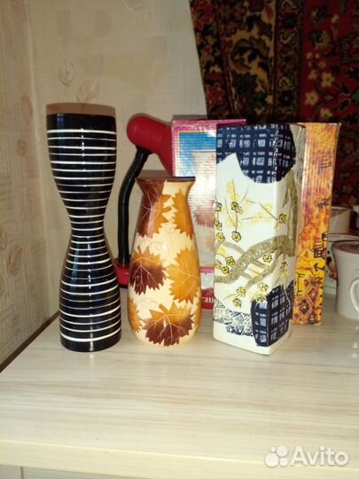 Обливная керамика СССР, вазы, Бронницкий кобальт