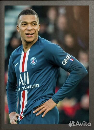 Kylian Mbappe автограф в рамке декор для дома