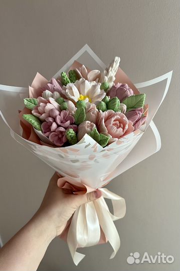 Зефирный букет. Цветы из зефира