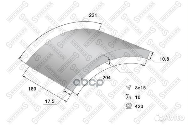 85-00900-SX накладки торм.с заклепк.stdувел.ре