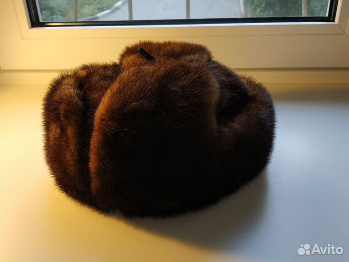 Норковая шапка мужская ушанка