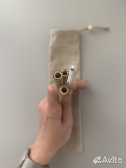 Многоразовые трубочки бамбуковые