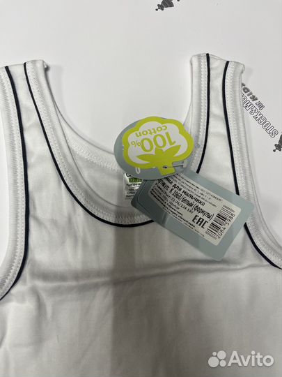 Майка белая нательная для мальчика Crockid 134