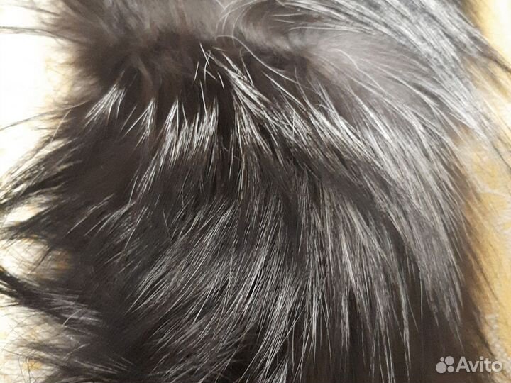Меховой воротник чернобурка