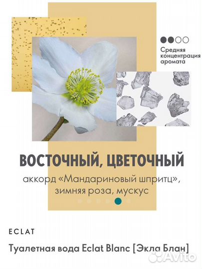 Туалетная вода Eclat Blanc Oriflame