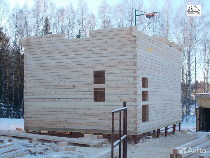 Дома срубы 6х8м из бруса строительство отделка