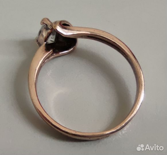 Серебряное кольцо с позолотой