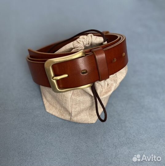 Мужской кожаный ремень ручной работы