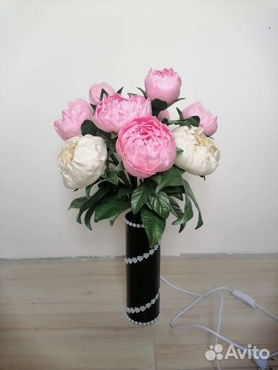 Пионы букет ночник