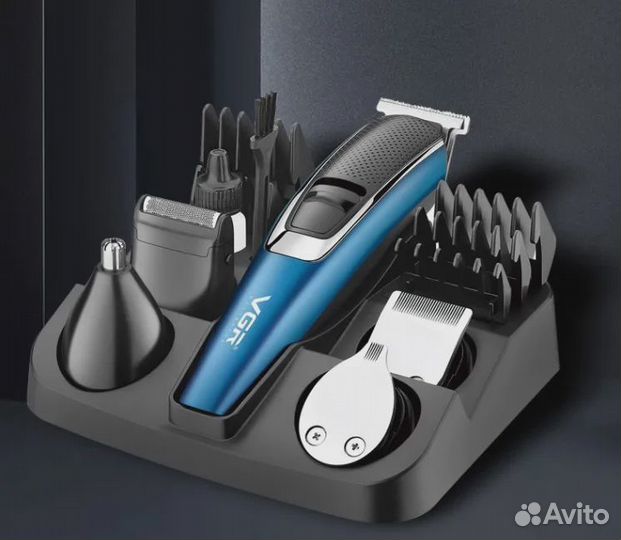 Набор для стрижки VGR v-172, черный, синий