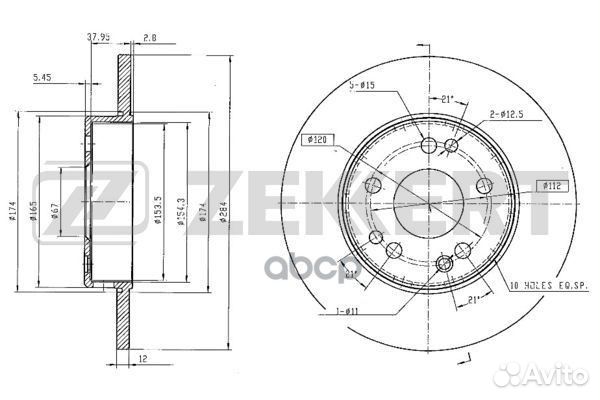 Диск торм. перед. MB E-Class (124) 93- bs-5026