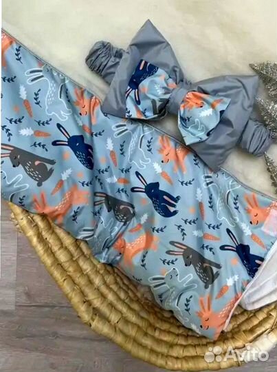 Набор на выписку для новорожденного зимний (серый)