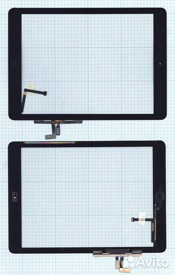 Тачскрин для iPad Air черный с кнопкой OEM