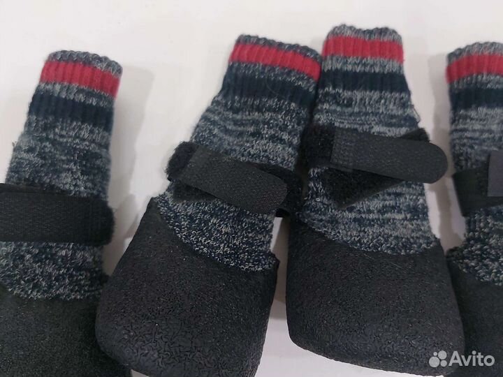 Прорезиненные тёплые носки для собак