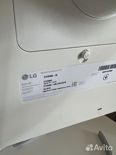 Монитор LG 27UK850-W UHD 4K lg 27 850
