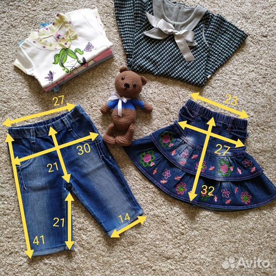 Вещи пакетом на девочку 104 110