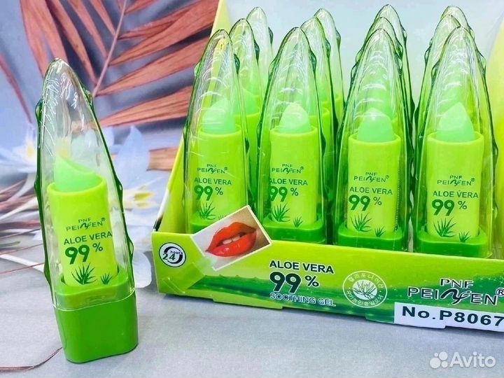 Проявляющаяся гигиеническая помада 99 aloe vera