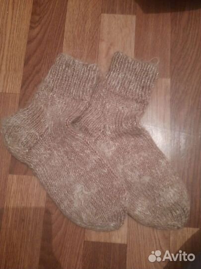 Носки ручной вязки шерстяные