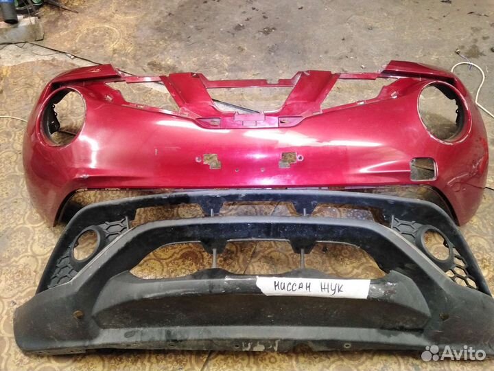 Нижняя губа, часть переднего бампера nissan juke