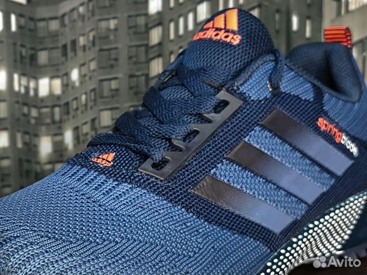 Кроссовки adidas синие летние