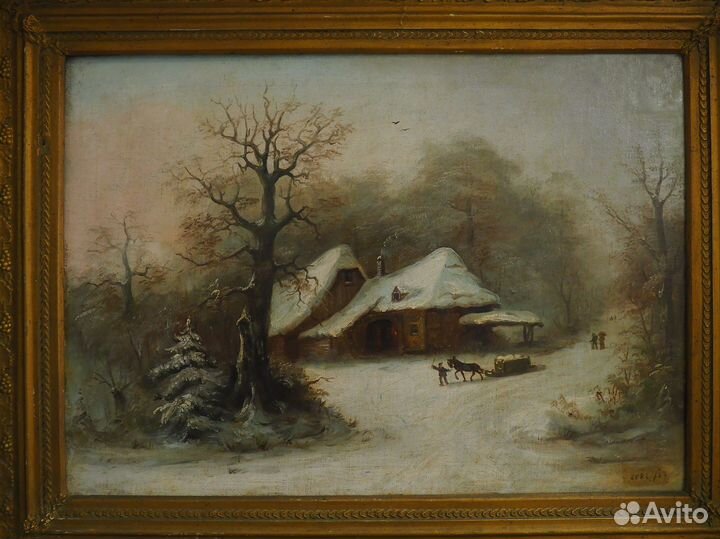 Картина «Зимний пейзаж». Царская Россия