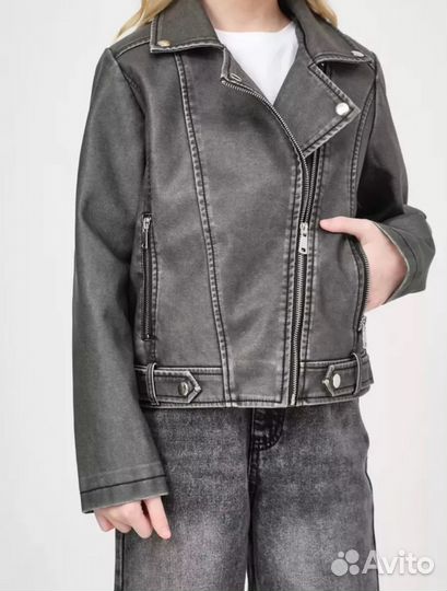 Куртка кожаная косуха детская