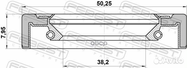 Сальник привода 95GCY40500808X Febest