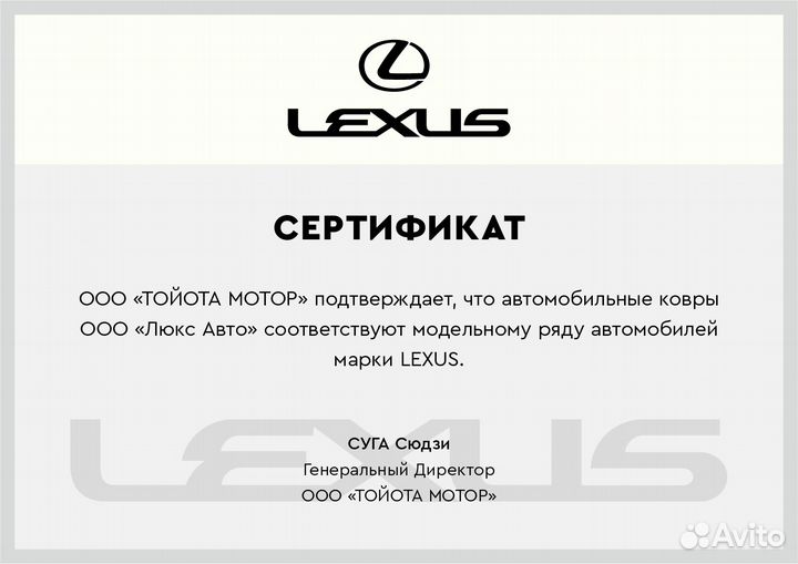 3D Коврики Lexus из Экокожи