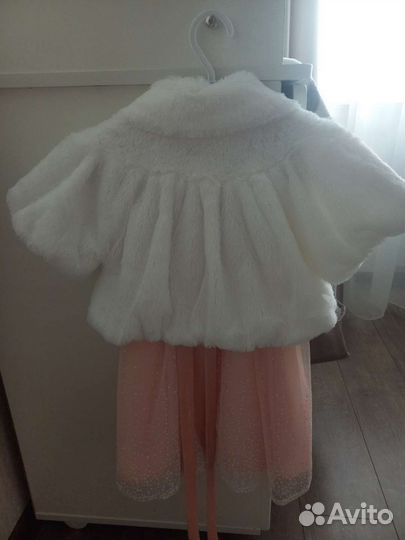 Меховая накидка болеро-шубка новые р.92 и 98