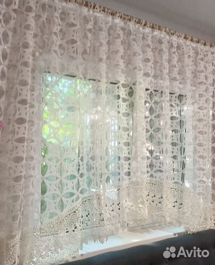 Тюль для кухни новая