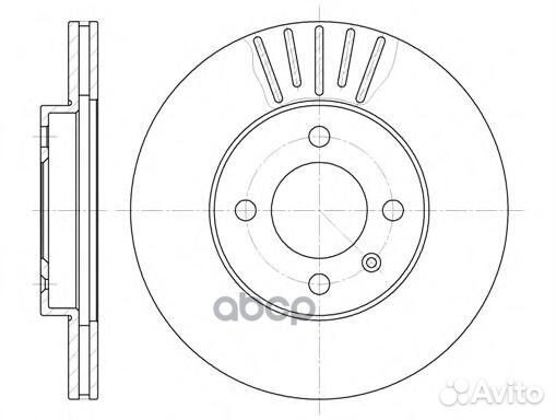 Диск торм. пер.вент.256x20 4 отв. 6175.10 Roa
