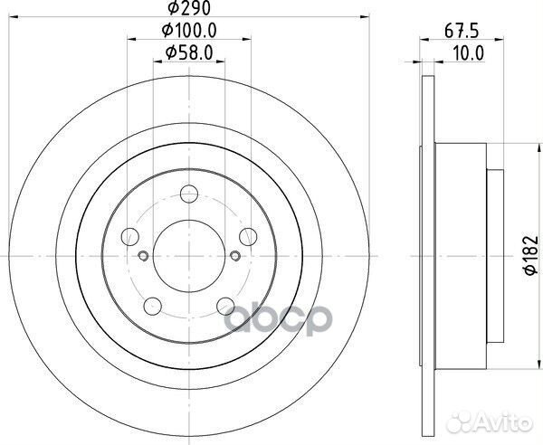 Диск тормозной зад ND7001K nisshinbo