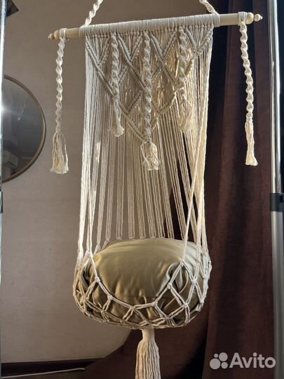 Подвесной гамак лежанка макраме для питомца