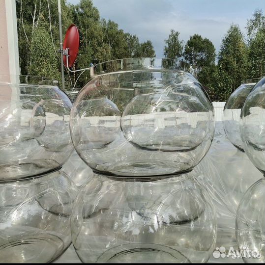 Аквариум круглый 20л б/у