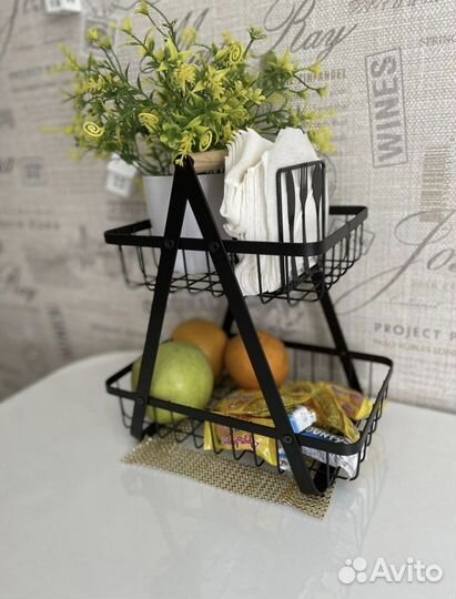 Корзина для фруктов металлическая