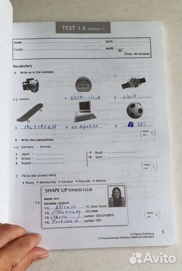 Test Booklet 6 класс, английский язык