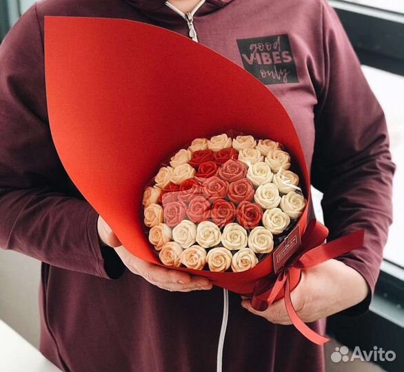 Шоколадные розы съедобные букеты