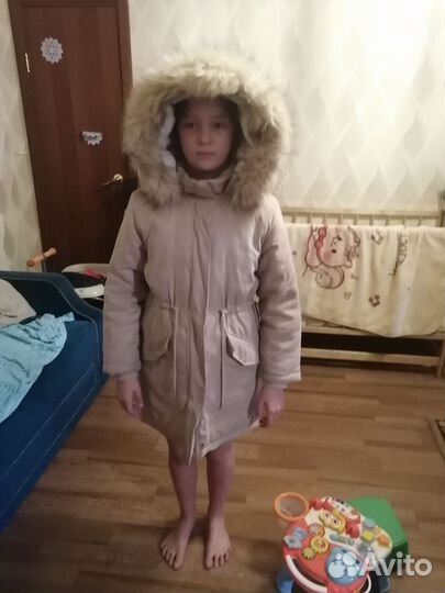 Парка для девочки 134 зима