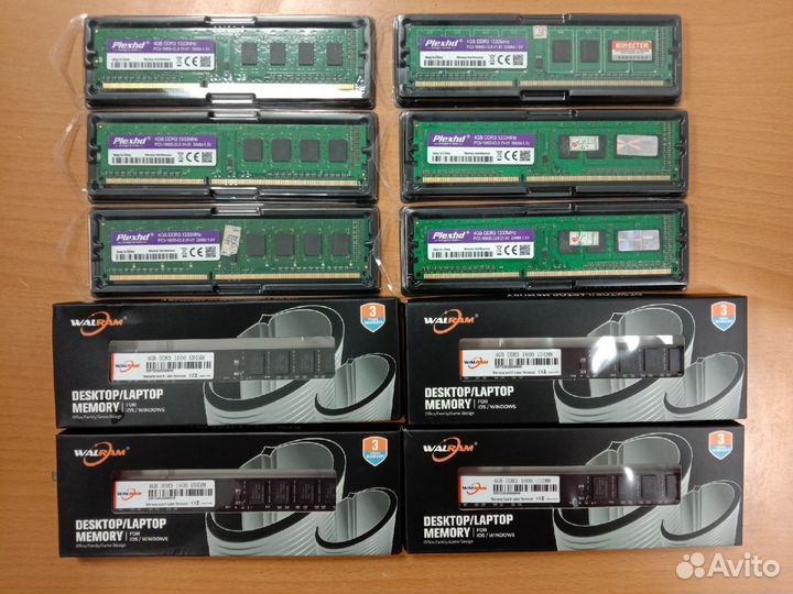 DDR4, DDR3, DDR2 для Пк и Ноута 1Гб, 2Гб, 4Гб, 8Гб