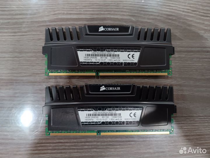 Corsair Vengeance 1600 мгц 2*8Gb гарантия обмен ск