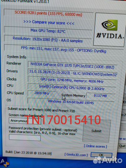 Видеокарта gtx 1070ti 8gb