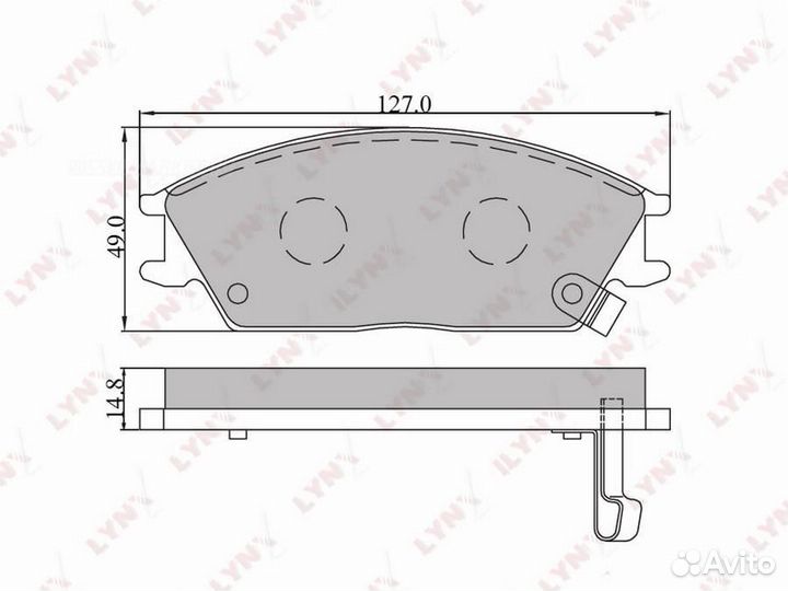 Lynxauto BD-3601 Колодки тормозные дисковые перед