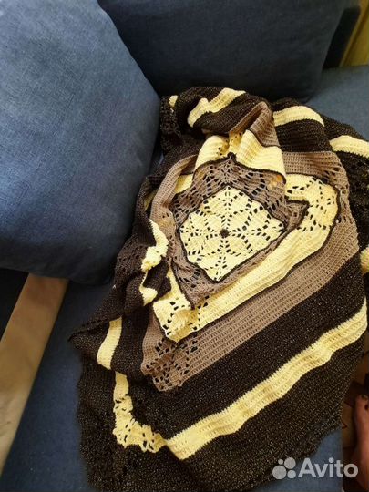 Ручной работы плед, покрывало, накидка, одеяло