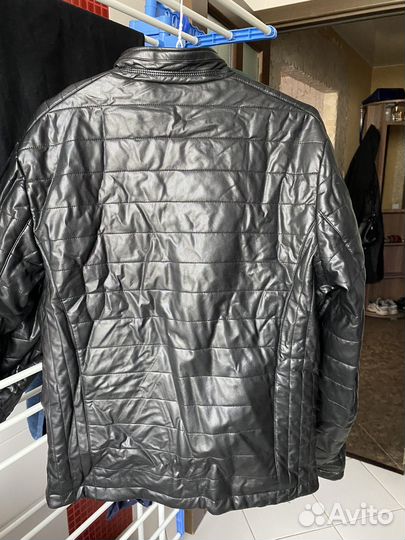 Кожанная демисезонная мужская куртка